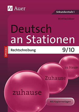 Agrafé Deutsch an Stationen spezial Rechtschreibung 9-10 de Winfried Röser