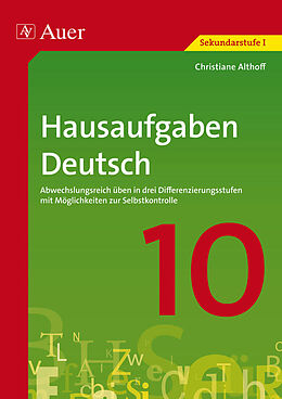 Geheftet Hausaufgaben Deutsch Klasse 10 von Christiane Althoff
