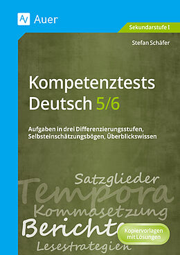 Geheftet Kompetenztests Deutsch 5-6 von Stefan Schäfer