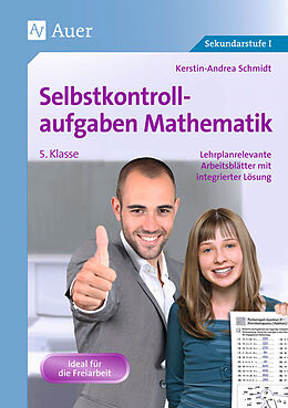 Geheftet Selbstkontrollaufgaben Mathematik Klasse 5 von Kerstin-Andrea Schmidt, Manuela Witzel