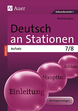 Geheftet Deutsch an Stationen Spezial Aufsatz 7-8 von Winfried Röser