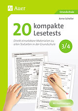 Geheftet 20 kompakte Lesetests für Klasse 3/4 von Anne Scheller
