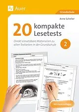 Geheftet 20 kompakte Lesetests für Klasse 2 von Anne Scheller
