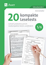 Geheftet 20 kompakte Lesetests für Klasse 5-6 von Anne Scheller