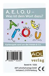 A, E, I, O, U - Was ist dein Wort dazu? (Kartenspiel) Spiel