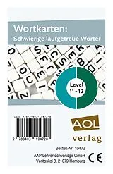 Wortkarten: Schwierige lautgetreue Wörter - Level 11+12 (Kartenspiel) Spiel