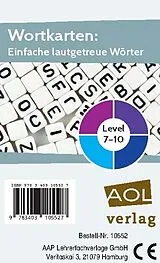 Wortkarten: Einfache lautgetreue Wörter - Level 7-10 (Kartenspiel) Spiel