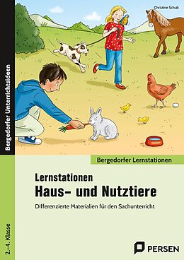 Kartonierter Einband Lernstationen Haus- und Nutztiere von Christine Schub