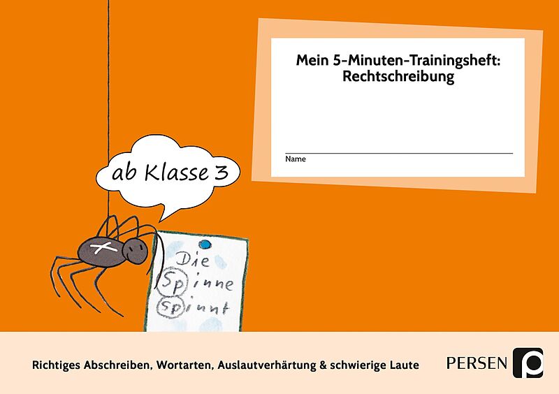 Mein 5-Min-Trainingsheft: Rechtschreibung 1, Kl. 3