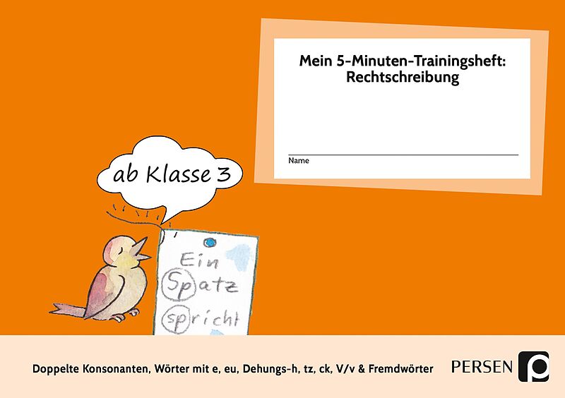 Mein 5-Min-Trainingsheft: Rechtschreibung 2, Kl. 3