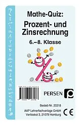 Mathe-Quiz: Prozent- und Zinsrechnung (Kartenspiel) Spiel