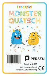 Kartonierter Einband (Kt) Lesespiel Monster-Quatsch von Janet Stadelmeier