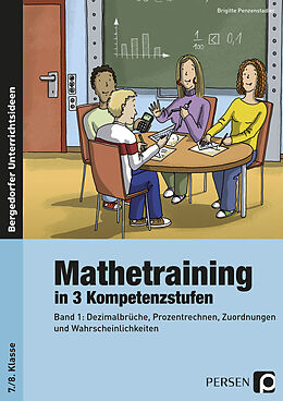 Geheftet Mathetraining in 3 Kompetenzstufen - 7./8. Klasse von Brigitte Penzenstadler