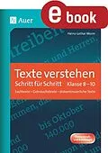 E-Book (pdf) Texte verstehen Schritt für Schritt Klasse 8-10 von Heinz-Lothar Worm