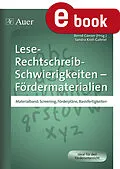 E-Book (pdf) Lese-Rechtschreib-Schwierigkeiten Fördermaterial 1 von Sandra Kroll-Gabriel