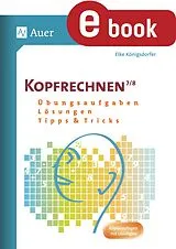 E-Book (pdf) Kopfrechnen Klasse 7+8 von Elke Königsdorfer