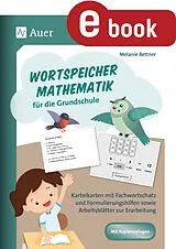 E-Book (pdf) Wortspeicher Mathematik für die Grundschule von Melanie Bettner