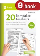 E-Book (pdf) 20 kompakte Lesetests für Klasse 3/4 von Anne Scheller