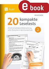 E-Book (pdf) 20 kompakte Lesetests für Klasse 2 von Anne Scheller