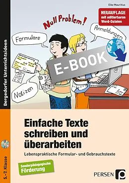 E-Book (pdf) Einfache Texte schreiben und überarbeiten von Elke Mauritius