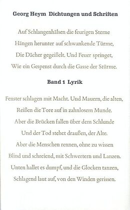 Fester Einband Dichtungen und Schriften Bd. 1: Lyrik von 