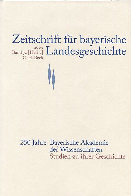 Zeitschrift für bayerische Landesgeschichte Band 72 Heft 2/2009