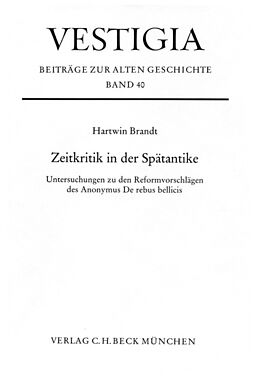 Fester Einband Zeitkritik in der Spätantike von Hartwin Brandt