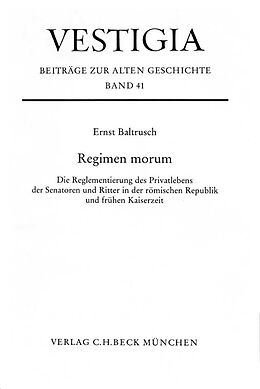 Fester Einband Regimen morum von Ernst Baltrusch
