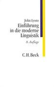 Kartonierter Einband Einführung in die moderne Linguistik von John Lyons