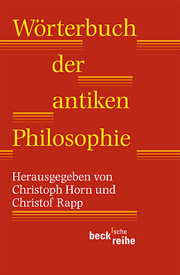 Kartonierter Einband Wörterbuch der antiken Philosophie von 