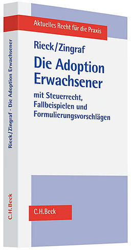 Kartonierter Einband Die Adoption Erwachsener von Jürgen Rieck, Jürgen Zingraf