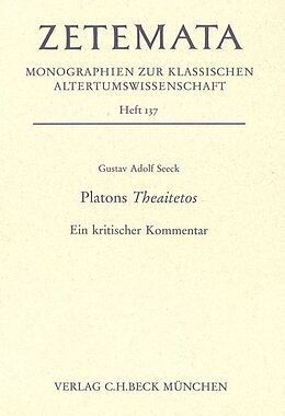Kartonierter Einband Platons Theaitetos von Gustav Adolf Seeck
