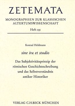 Kartonierter Einband sine ira et studio von Konrad Heldmann