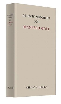 Fester Einband Gedächtnisschrift für Manfred Wolf von 