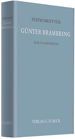 Leinen-Einband Festschrift für Günter Brambring zum 70. Geburtstag von 
