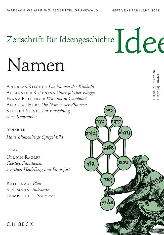 Zeitschrift für Ideengeschichte Heft VII/1 Frühjahr 2013