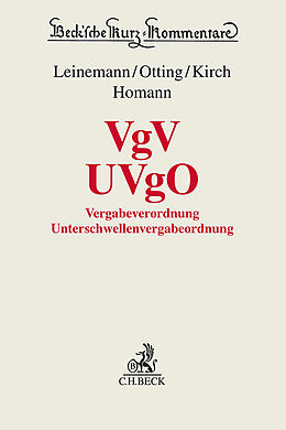 Fester Einband VgV / UVgO von 