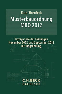 Kartonierter Einband Musterbauordnung (MBO 2012) von Henning Jäde, Johanna Hornfeck