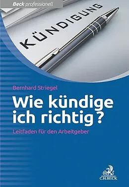 E-Book (pdf) Wie kündige ich richtig? von Bernhard Striegel