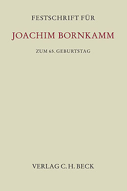 Fester Einband Festschrift für Joachim Bornkamm zum 65. Geburtstag von 