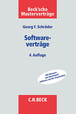 Kartonierter Einband Softwareverträge von Georg F. Schröder