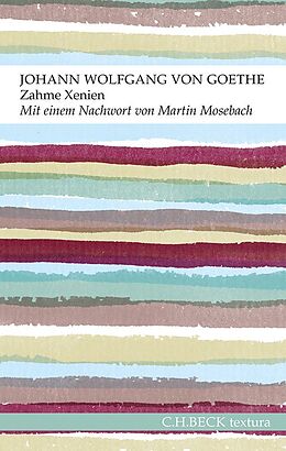 Kartonierter Einband Zahme Xenien von Johann Wolfgang von Goethe