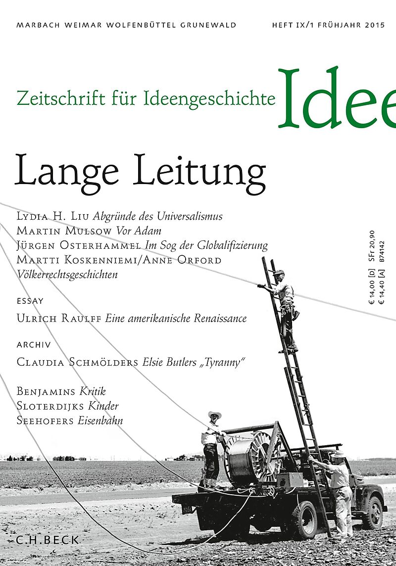 Zeitschrift für Ideengeschichte Heft IX/1 Frühjahr 2015