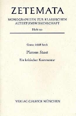 Kartonierter Einband Platons Staat von Gustav Adolf Seeck