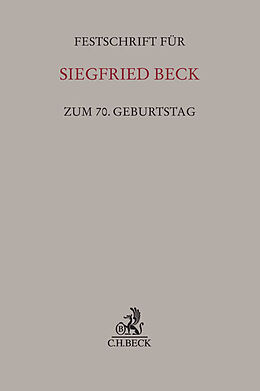 Leinen-Einband Festschrift für Siegfried Beck zum 70. Geburtstag von 