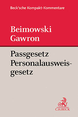 Fester Einband Passgesetz, Personalausweisgesetz von Joachim Beimowski, Sylwester Gawron