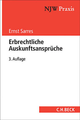 Kartonierter Einband Erbrechtliche Auskunftsansprüche von Ernst Sarres