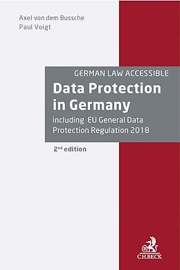 Fester Einband Data Protection in Germany von Axel Freiherr von dem Bussche, Paul Voigt