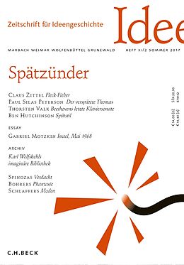 E-Book (pdf) Zeitschrift für Ideengeschichte Heft XI/2 Sommer 2017 von 