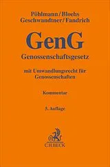 Fester Einband Genossenschaftsgesetz. GenG von Peter Pöhlmann, Joachim Bloehs, Marcus Geschwandtner